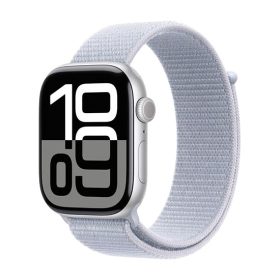 Watch Apple Watch Series 10 GPS 46mm Silver Aluminium Case with Sport Band S/L - Blue Cloud