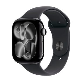 Watch Apple Watch Series 11 (2025) GPS 46mm Jet Black Aluminium Case with Black Sport Band S/M - Black