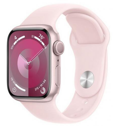 Apple Watch Series 9 41mm (Rószaszín, gumi pánt) MR943