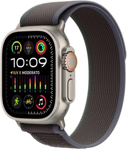 Apple Watch Ultra 2 GPS + Cellular 49mm (titántok, kék/fekete terep pánt) MRF63