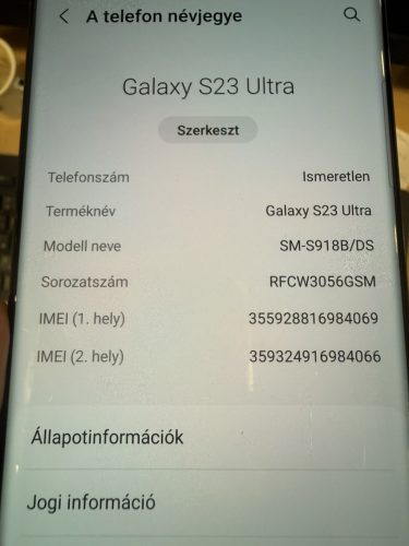 Samsung s25 ultra  s918 256GB Zöld